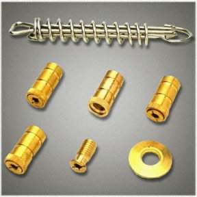 Brass Anchors Pool cover supplies stainless steel springs concrete anchors Brass wood deck